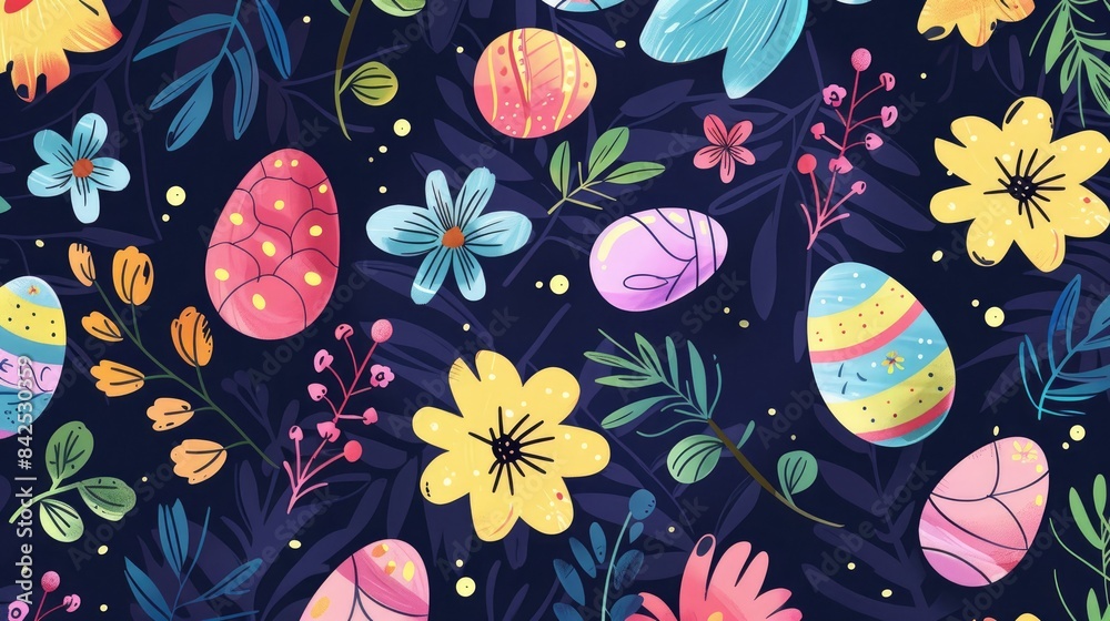 Springtime Flower and Easter Shirt Design Springtime Flower and Easter Shirt Design