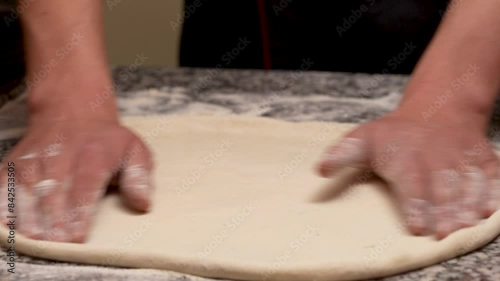 The process of making pizza. cheese pie. Traditional Georgian cuisine The process of making pizza. cheese pie. Traditional Georgian cuisine