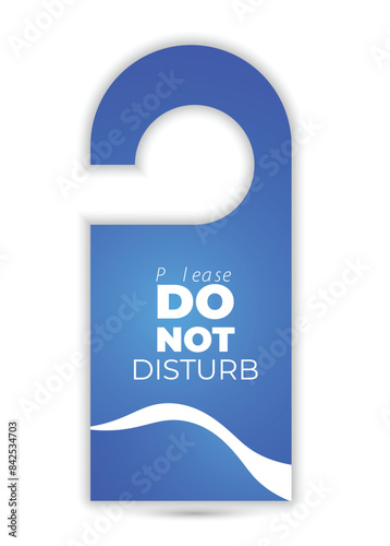 Door hanger flat design do not disturb sign design