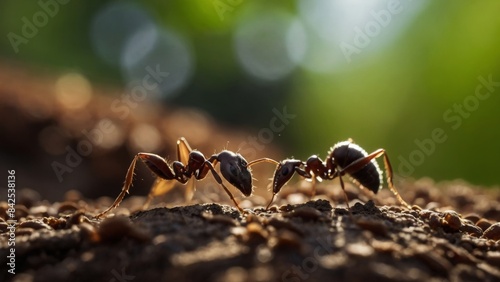 Vigilant Patrols Conducted by Bullet Ants to Safeguard Their Domain
 photo