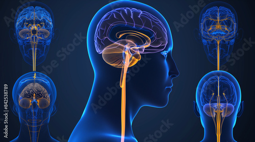 Analysis of hypothalamus and limbic systems role in emotions and behaviors. Concept Neurobiology, Emotional Regulation, Hypothalamus, Limbic System, Behavior Analysis photo