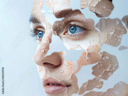 Educational visual of how hydration impacts skin elastin represent Health and wellness lifestyle