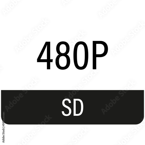 480P Resolution Icon
