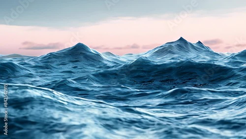 Wallpaper Mural Ocean waves under a pink sky.
Concept: nature, sea, ocean, tranquility, power of nature, sunset, dawn, harmony, landscape, travel. Torontodigital.ca