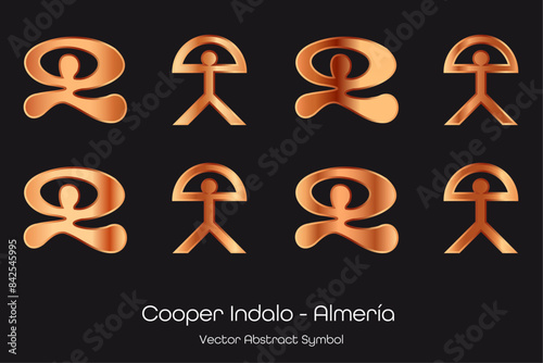 Indalo symbol vector copper