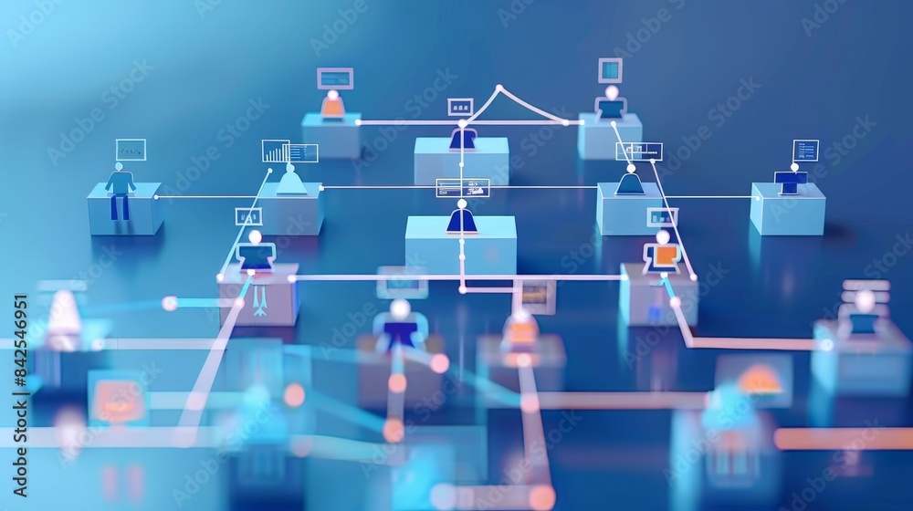 A detailed flowchart depicting streamlined business processes and ...