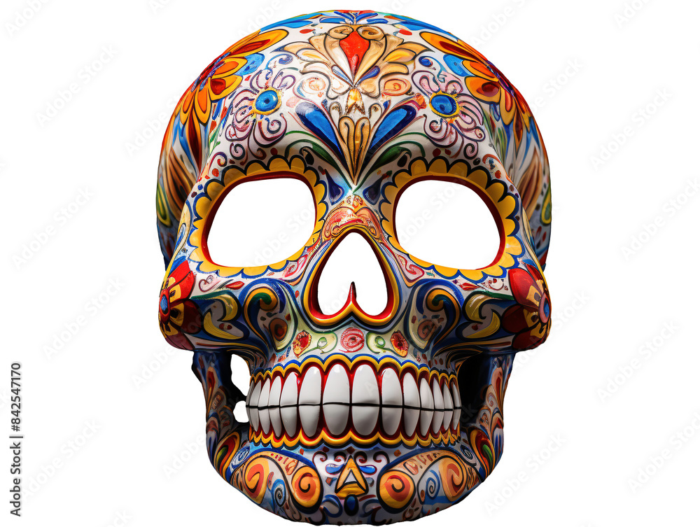 a colorful skull with a white background a colorful skull with a white background