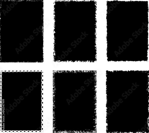Brush stroke frame black ink stroke set. Collection of brush stroke for black ink paint, grunge backdrop, banner design.vector