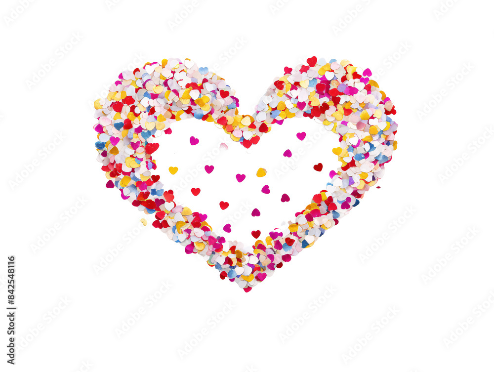 a heart shaped confetti a heart shaped confetti