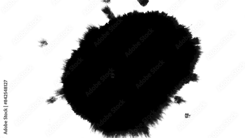 drop ink transition, alpha channel footage