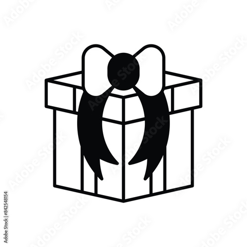 Gift icon design with white background stock illustration