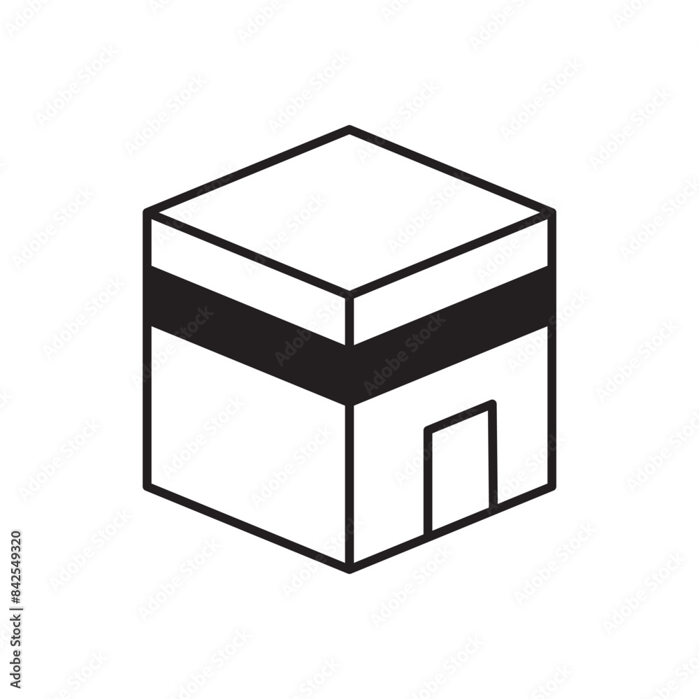 Kabba icon design with white background stock illustration Kabba icon design with white background stock illustration