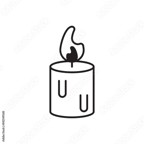 Candel icon design with white background stock illustration