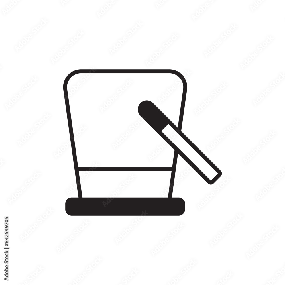 Magic Hat icon design with white background stock illustration Magic Hat icon design with white background stock illustration