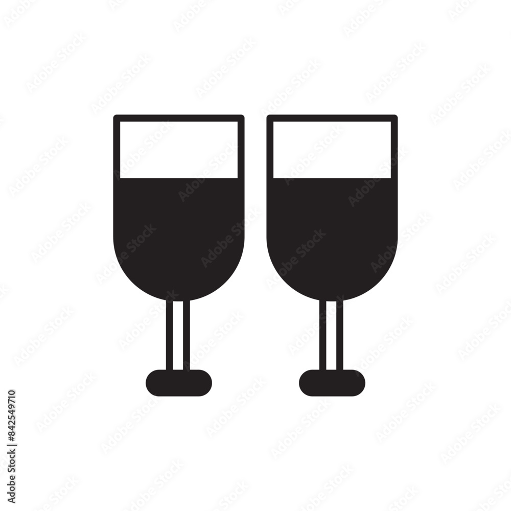 Wine icon design with white background stock illustration