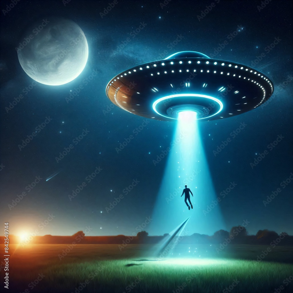 UFO Flying saucer kidnaps human person UFO Flying saucer kidnaps human person