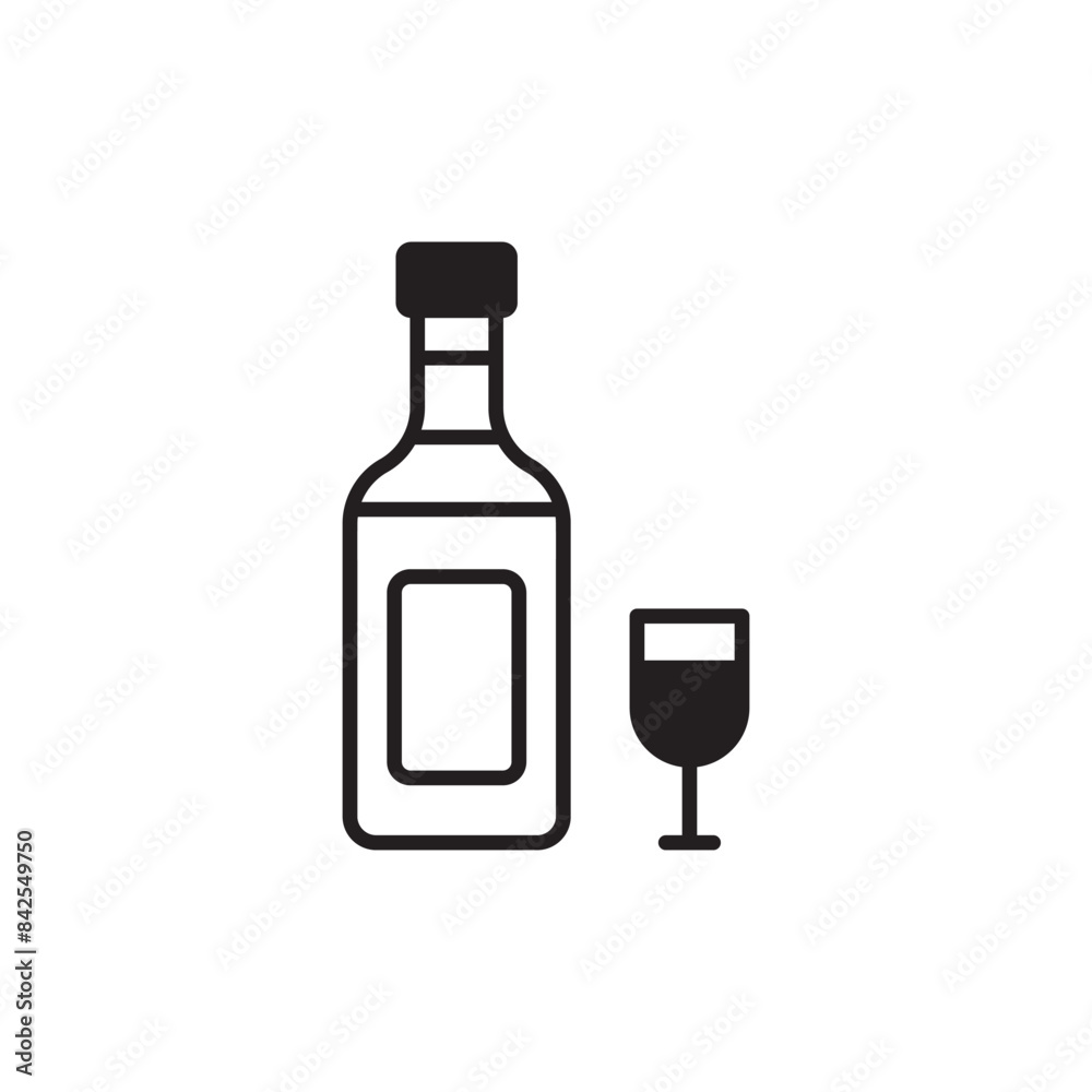 Champagne icon design with white background stock illustration Champagne icon design with white background stock illustration