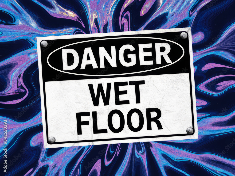 Naklejka premium wet floor sign