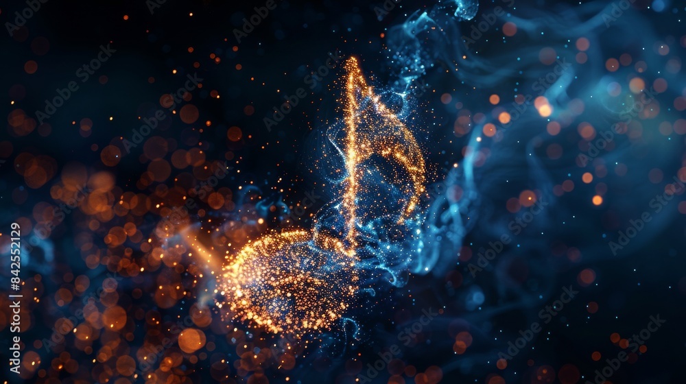 A dynamic and abstract representation of blue and orange energies colliding, symbolizing concepts like connection or transformation A dynamic and abstract representation of blue and orange energies colliding, symbolizing concepts like connection or transformation