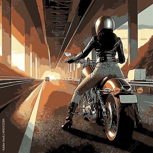 biker vector template for graphic design needs