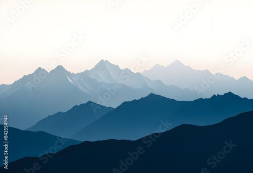 Alpine Mountain Landscape with Clear Blue Skies . beautiful skies 