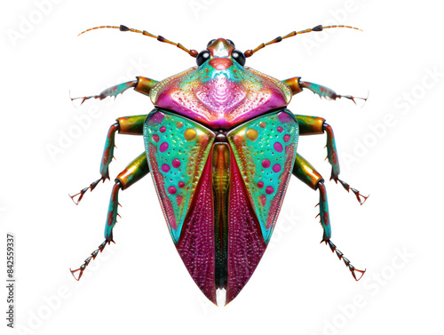 a colorful bug with many colors photo