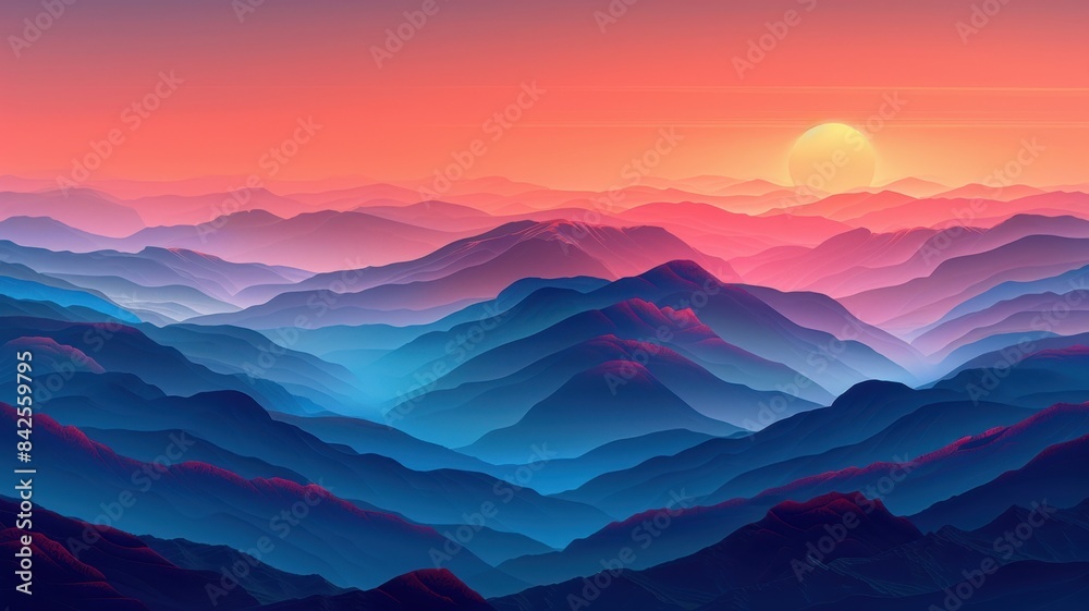 sunrise in mountains