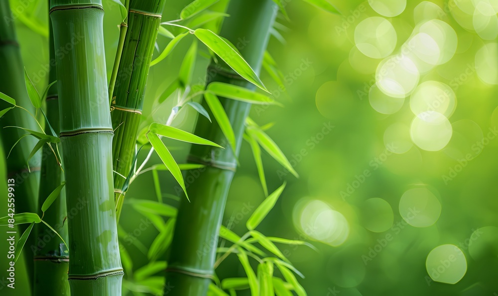 Fototapeta premium a close up of a bamboo backdrop, Generative AI