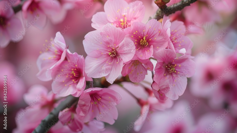 Fototapeta premium Hiroshima Mint s Dual Cherry Blossoms