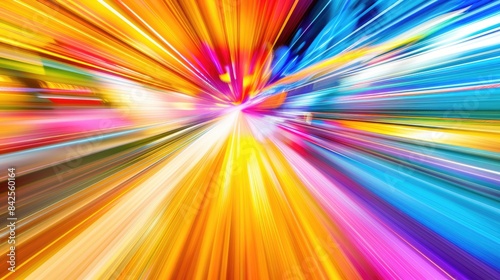 Vibrant speed motion background with colorful acceleration