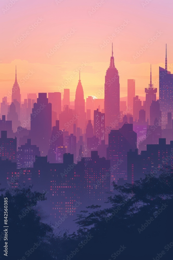 Fototapeta premium city skyline