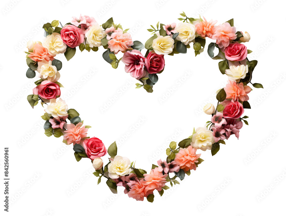 a heart shaped flower frame a heart shaped flower frame