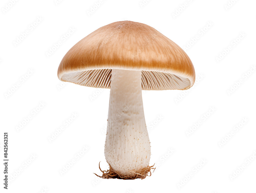 a mushroom with a brown cap a mushroom with a brown cap