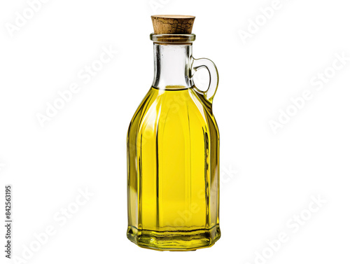 a bottle of oil with a cork