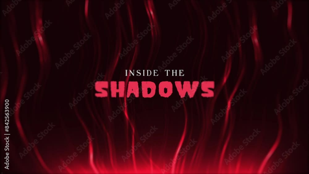 Nightmare title motion, text animation video for thriller horror video concept, intro outro for content creator