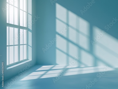 Room with blue wall and window