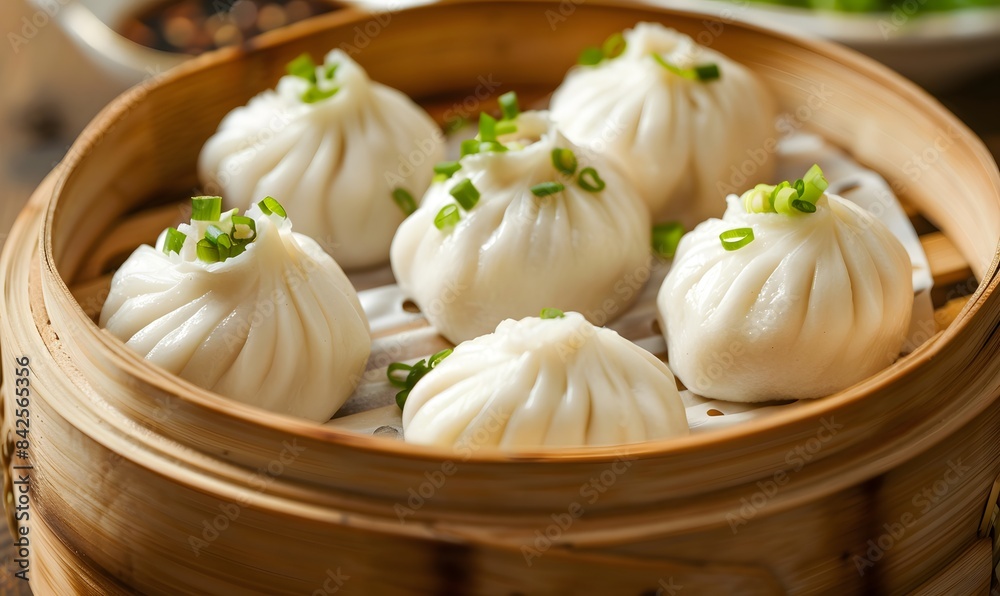 Delicious Asian dumplings, Generative AI Delicious Asian dumplings, Generative AI