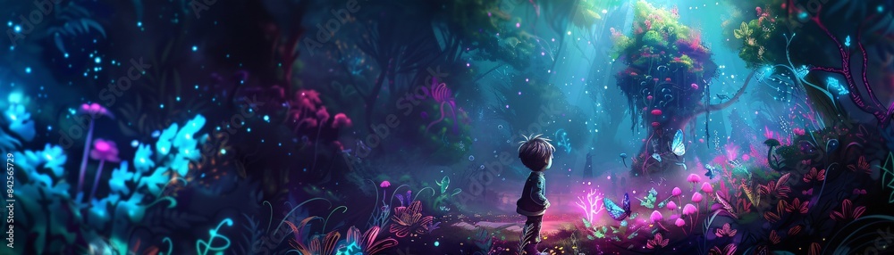 Boy in Enchanted Forest Boy in Enchanted Forest