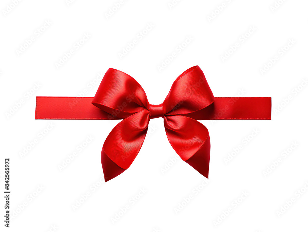 a red bow with a ribbon a red bow with a ribbon