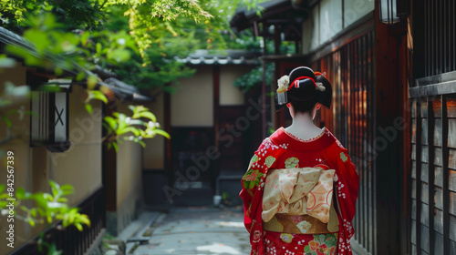 京都を歩く舞妓さん