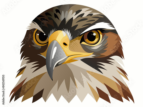  Ferruginous Hawk vector illustration 