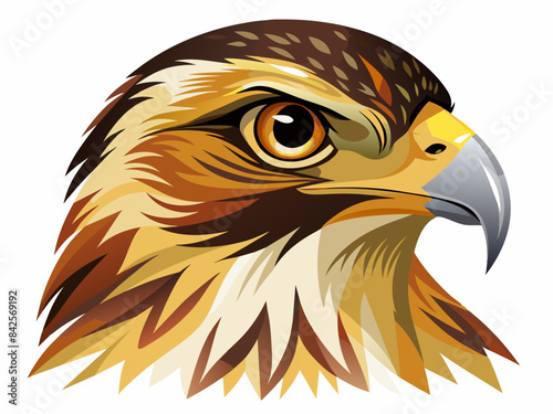  Ferruginous Hawk vector illustration 
