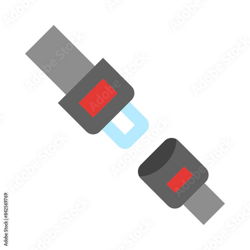 Seatbelt Flat Icon