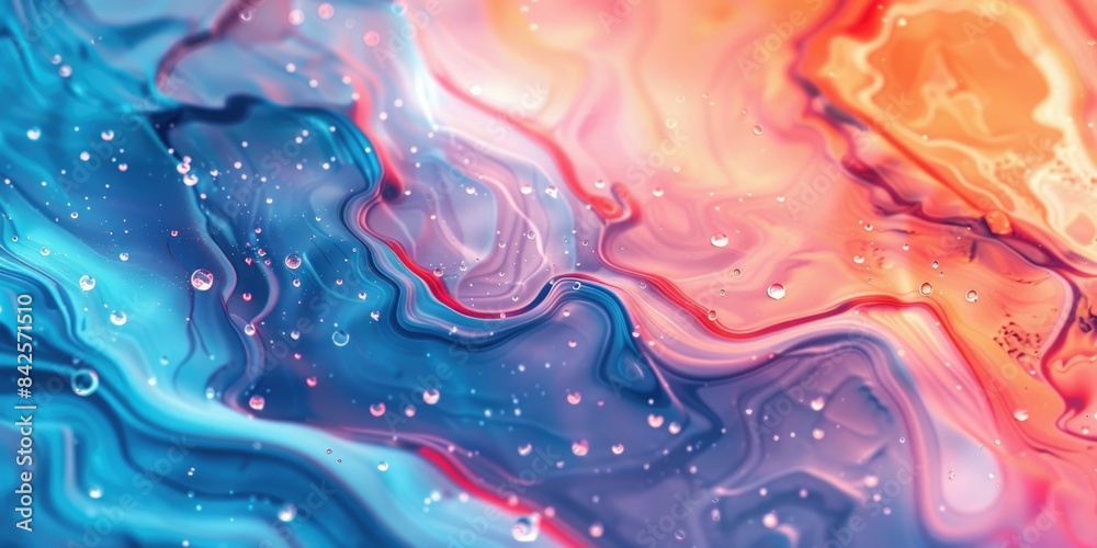 Close-up of colorful liquid painting, Close-up of colorful liquid painting,