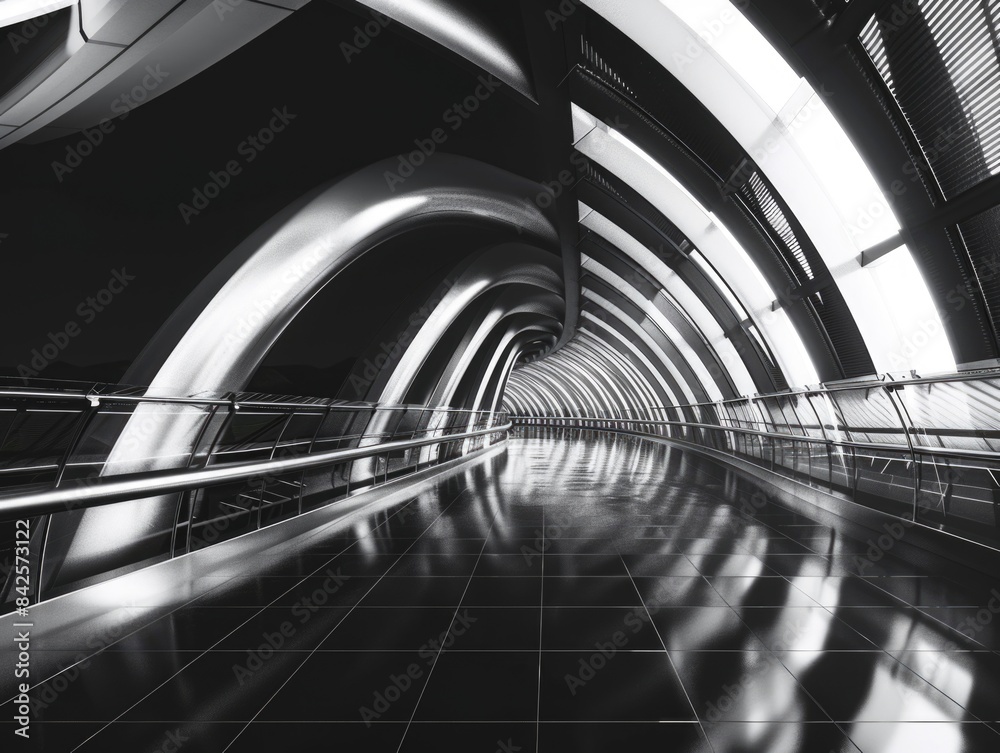 Fototapeta premium Black and White Walkway