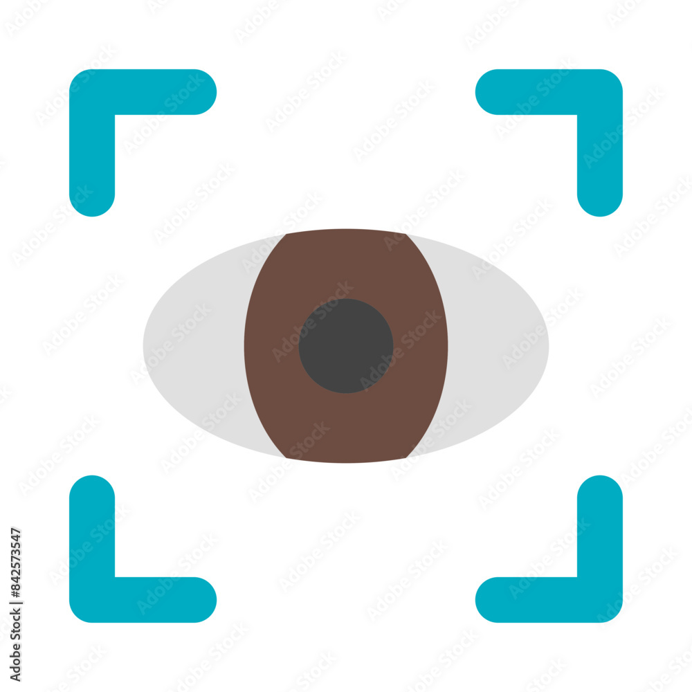 Retinal Scanner Flat Icon Retinal Scanner Flat Icon