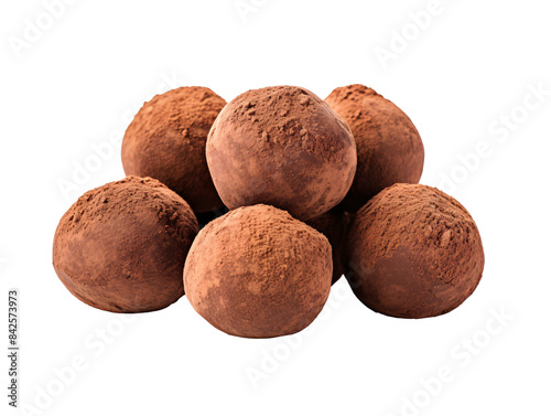 a group of chocolate balls