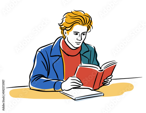 person with a book photo
