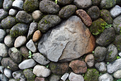 Baackground with large stone objects photo