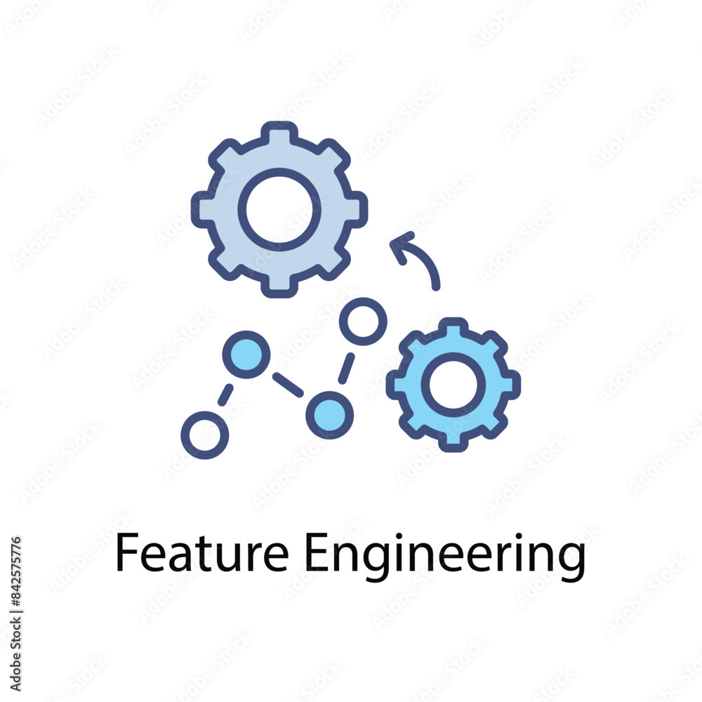Feature Engineering vector icon Feature Engineering vector icon